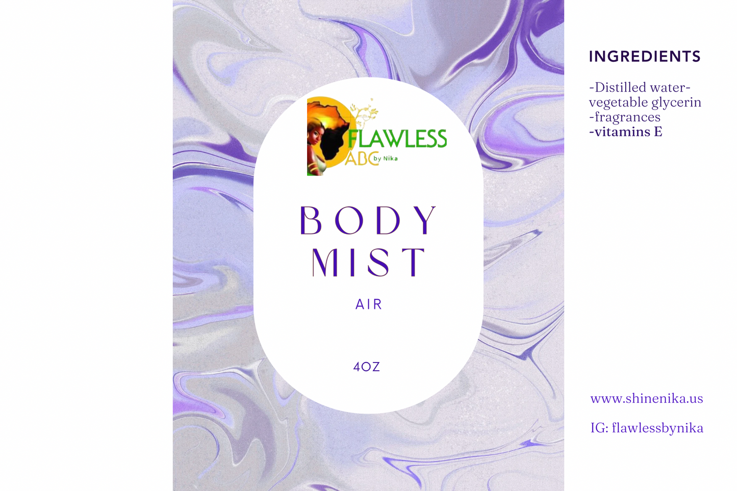 AIR-BODY MIST// EAU DE PARFUM- AIR