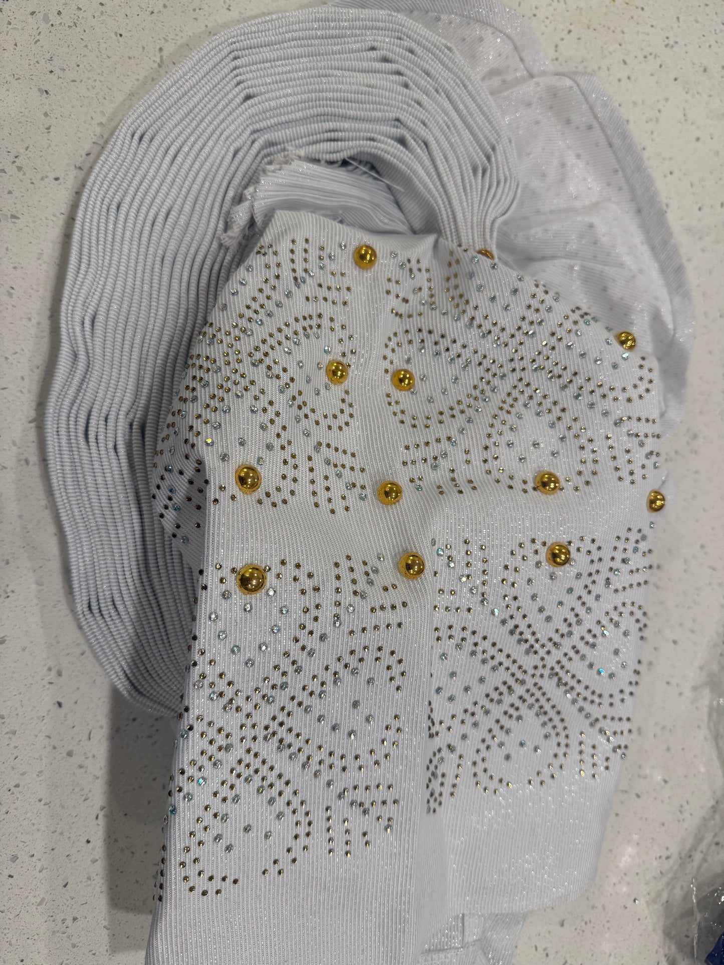 GUELE BLANC/ foulard nigerian