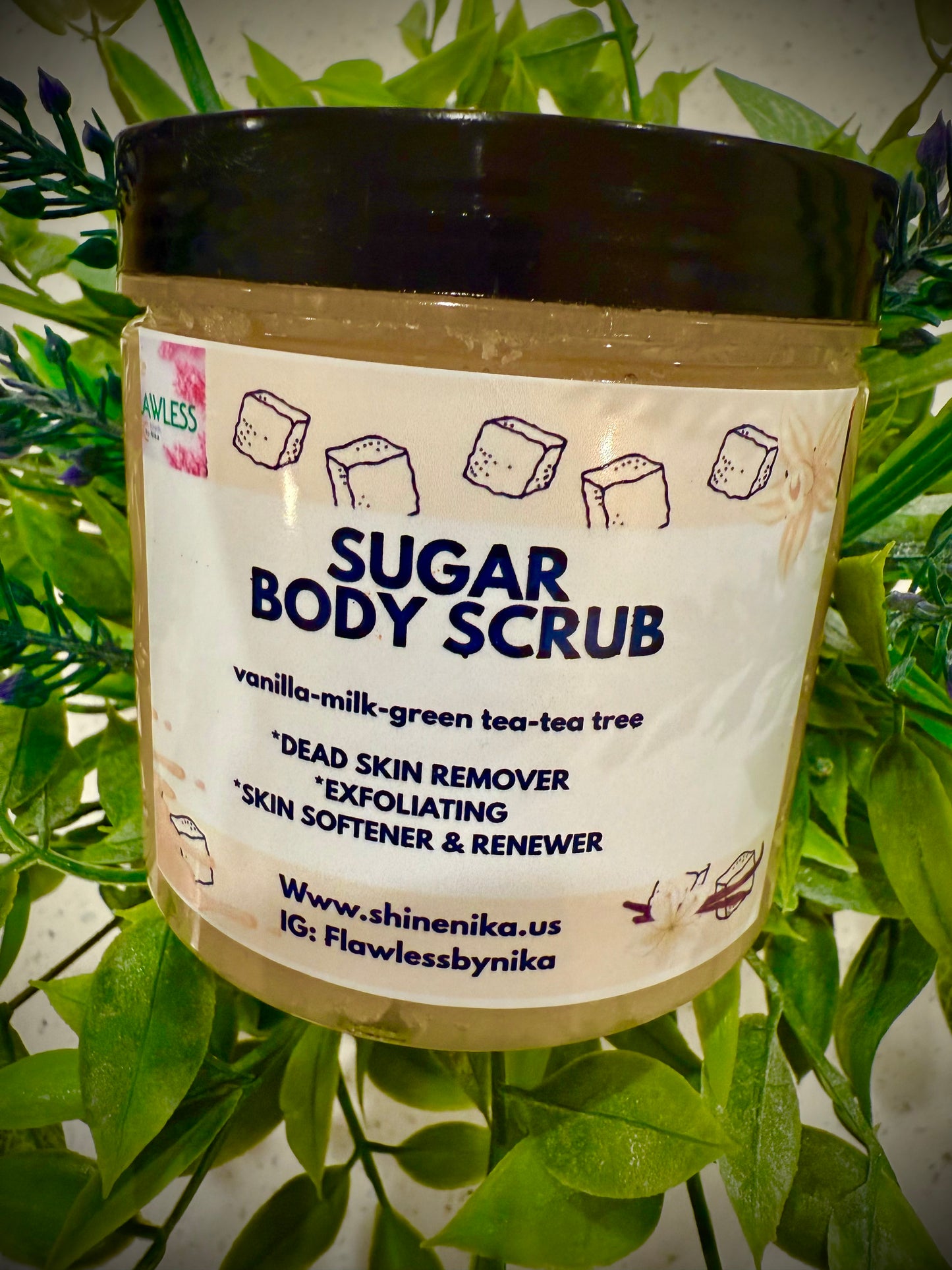 Vanilla body sugar scrub// gommage corporel au sucre -vanille