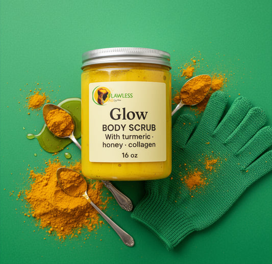 Dark spot turmeric GLOW body sugar scrub/// gommant corporel au tumeric