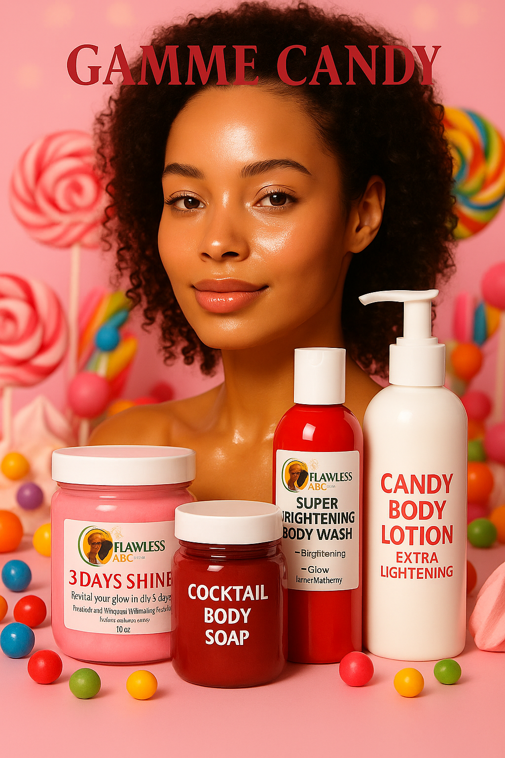 Gamme(set) CANDY -teint Clair —extra brightening- fast results