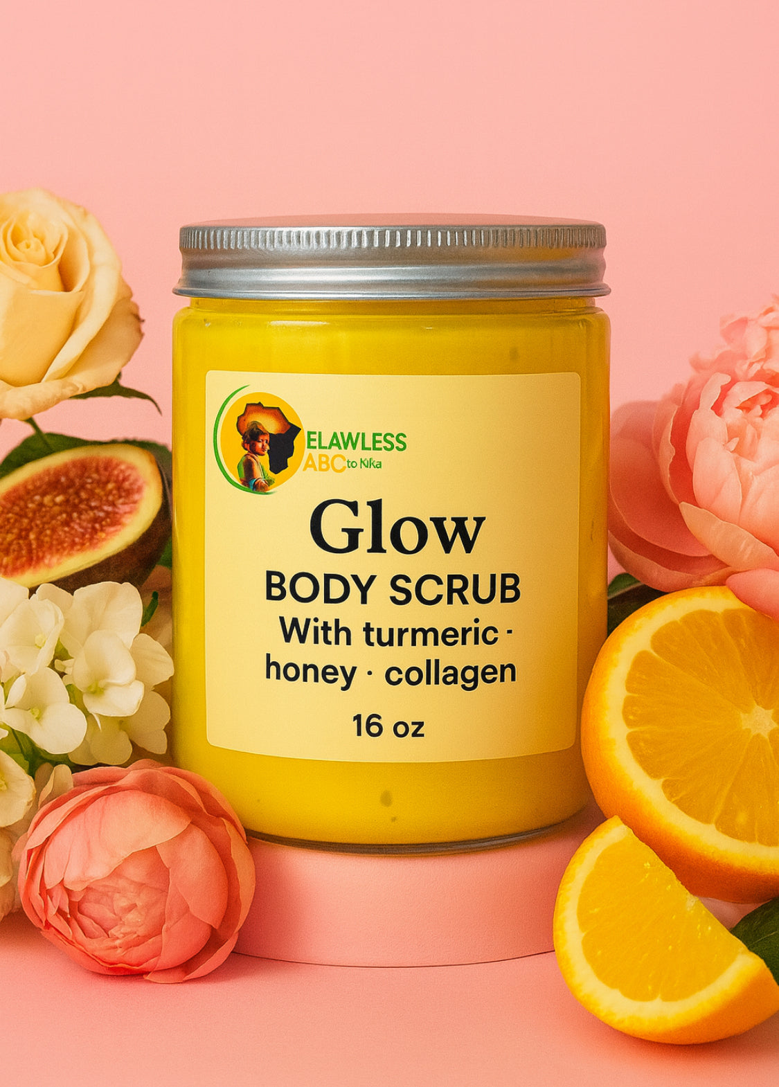 Dark spot turmeric GLOW body sugar scrub/// gommant corporel au tumeric