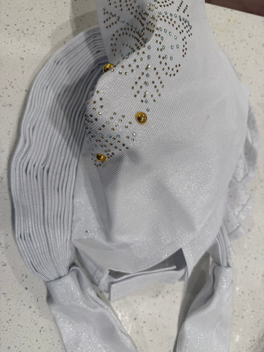 GUELE BLANC/ foulard nigerian
