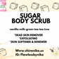 Vanilla body sugar scrub// gommage corporel au sucre -vanille