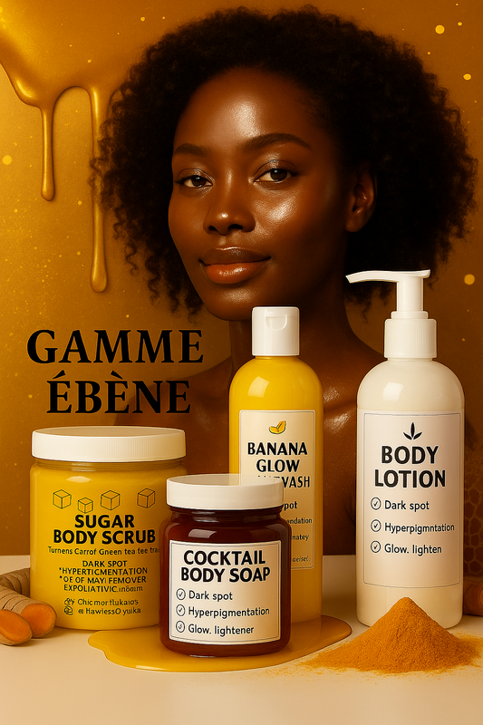 Gamme (set) EBENE- teint chocolat & caramel—fast glow