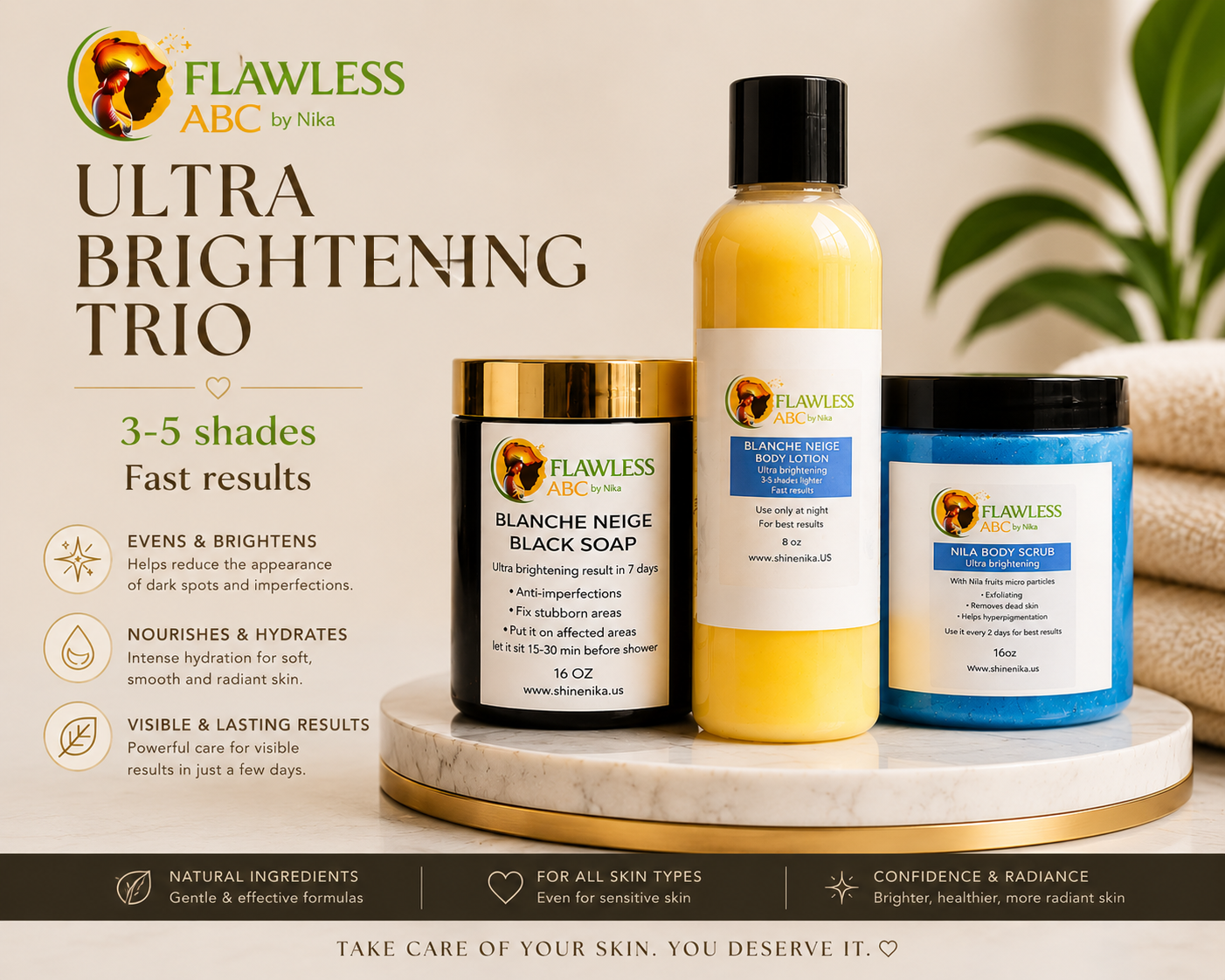 ULTRA BRIGTHENING TRIO 3-5 shades fast results