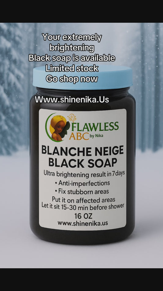 BLANCHE NEIGE SOAP- extremely brightening Black soap —- 7 days results