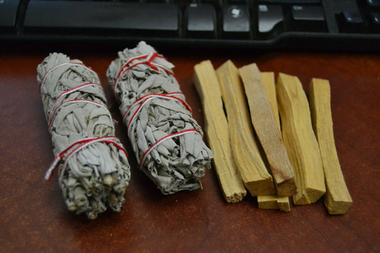 White sage palo Santo smudge // sauge blanche palo Santo